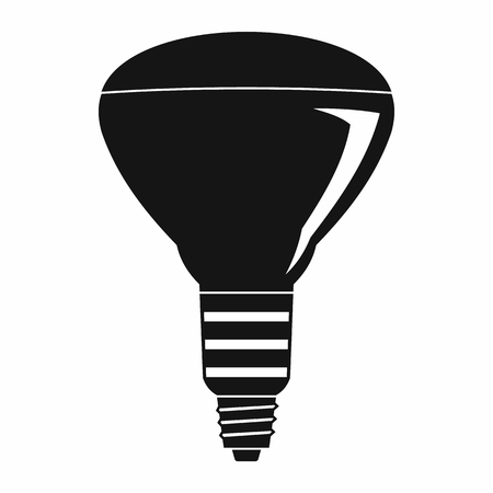 LED bulb icon in simple style on a white backgroundのイラスト素材