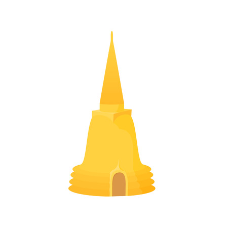Golden Mount,Thailand icon in cartoon style on a white backgroundのイラスト素材
