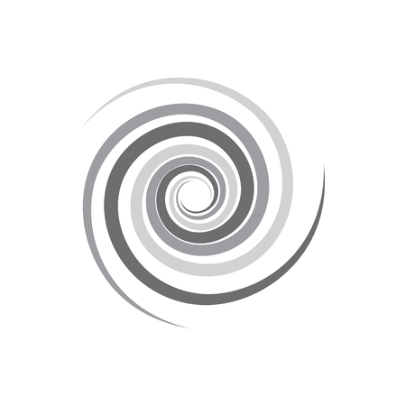 Grey gradiant geometric spirals icon in simple style isolated on white backgroundのイラスト素材