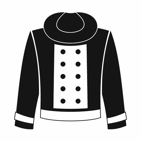 Female jacket icon in simple style on a white backgroundのイラスト素材