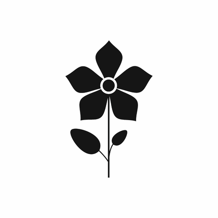 Flower icon in simple style on a white backgroundのイラスト素材