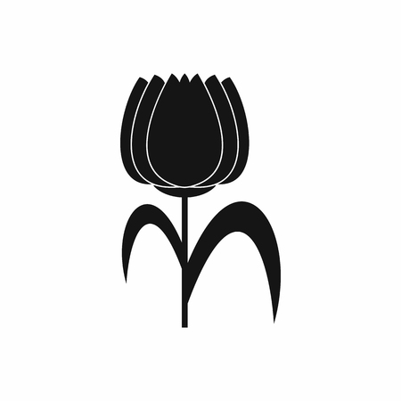 Tulip icon in simple style on a white backgroundのイラスト素材