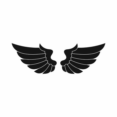 Wings icon in simple style on a white backgroundのイラスト素材