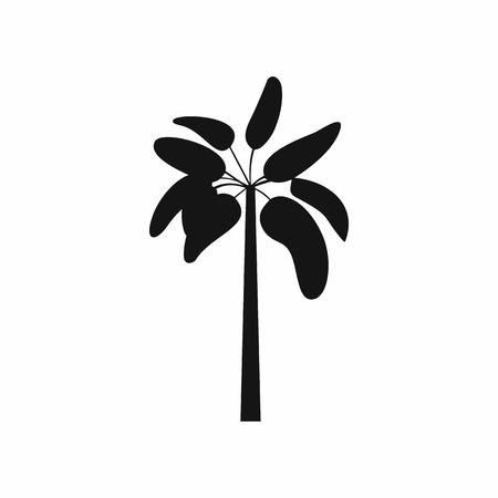 Palm icon in simple style on a white backgroundのイラスト素材
