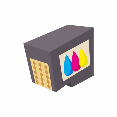 Cartridges for printer icon in cartoon style on a white backgroundのイラスト素材