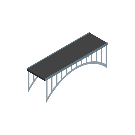 Span bridge icon in isometric 3d style on a white backgroundのイラスト素材