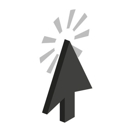 Trace from cursor icon in isometric 3d style isolated on white backgroundのイラスト素材