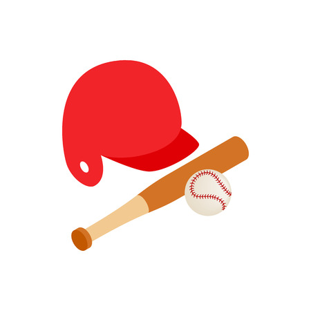 Baseball icon in isometric 3d style isolated on white background. Sport symbolのイラスト素材