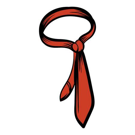 Brown necktie icon cartoonのイラスト素材