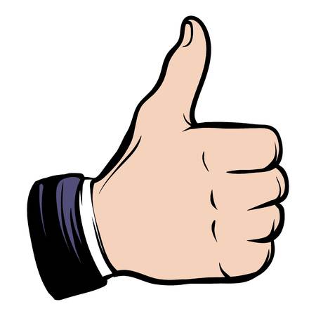 Hand doing a thumb up icon cartoonのイラスト素材