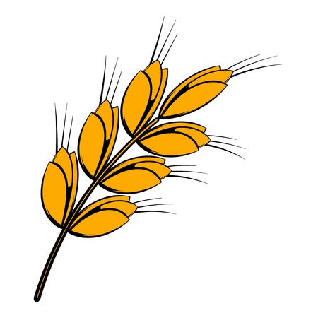 Ear of barley icon, icon cartoonのイラスト素材