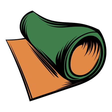 Rolled mat icon cartoonのイラスト素材