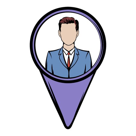 Location people icon cartoonのイラスト素材