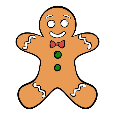 Cookie man icon cartoon
