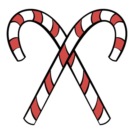 Christmas candy icon cartoonのイラスト素材
