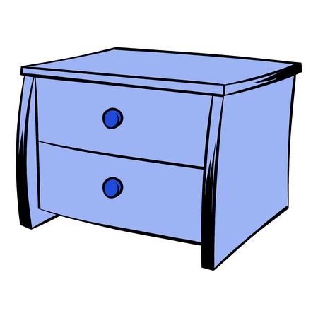 Blue chest icon cartoonのイラスト素材