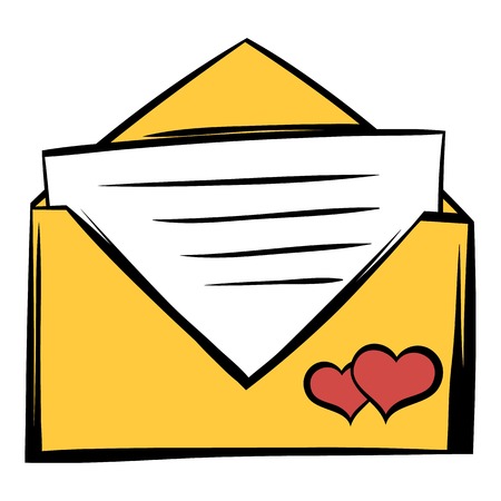 Wedding invitation icon cartoonのイラスト素材