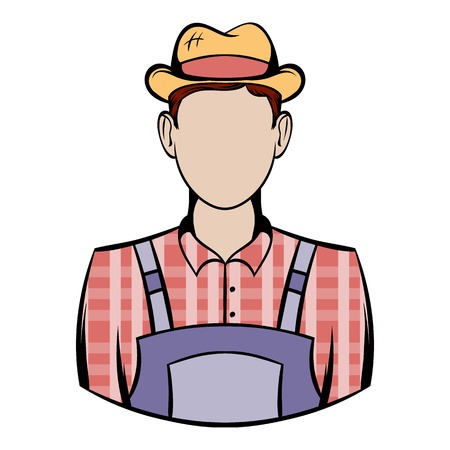 Farmer icon cartoonのイラスト素材