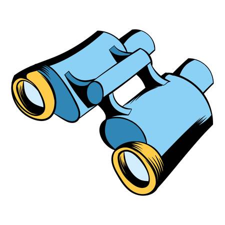 Black binoculars icon cartoonのイラスト素材