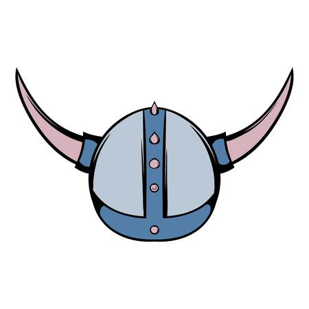 Viking helmet icon cartoonのイラスト素材