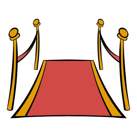 Red carpet icon cartoonのイラスト素材