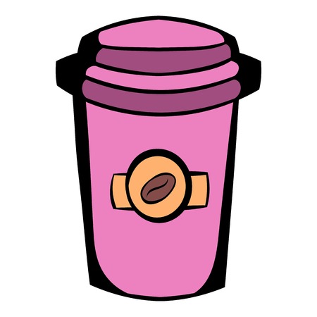 Takeaway coffee cup icon cartoonのイラスト素材