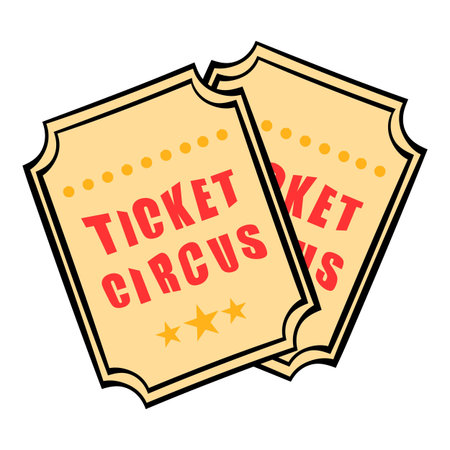 Ticket icon cartoon