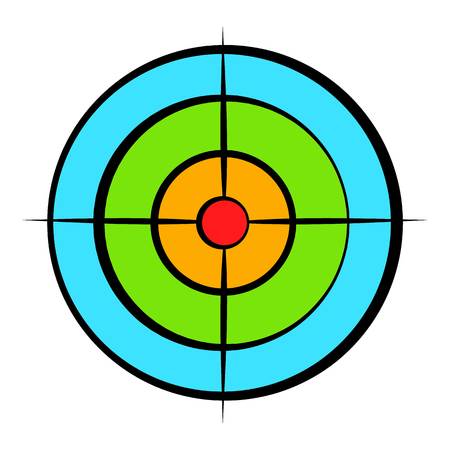 Target with paintball ball icon cartoonのイラスト素材