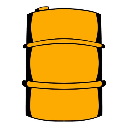 Metal barrel icon cartoonのイラスト素材
