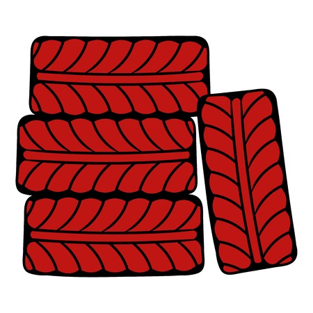 Wheel icon cartoonのイラスト素材