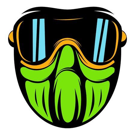 Protective mask icon cartoonのイラスト素材