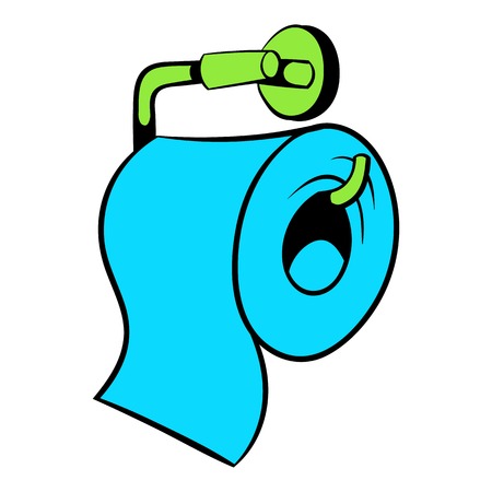 Toilet paper icon, icon cartoonのイラスト素材