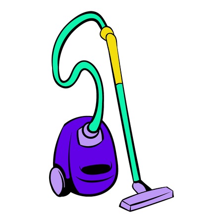Blue vacuum cleaner icon, icon cartoonのイラスト素材