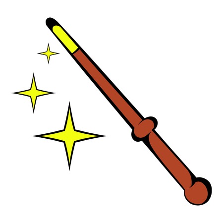 Magic wand icon, icon cartoonのイラスト素材
