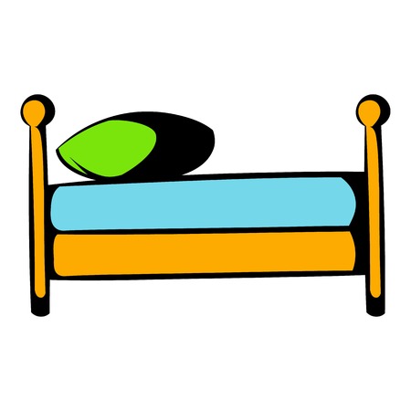 Single bed icon cartoonのイラスト素材