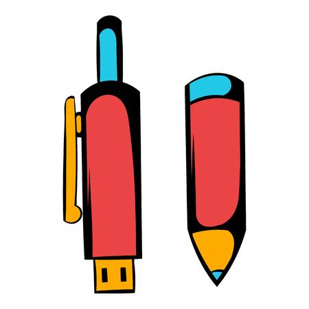 Pen gun icon cartoonのイラスト素材