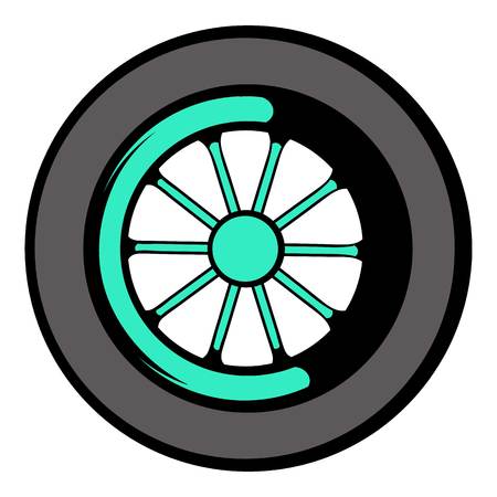 Car wheel icon, icon cartoonのイラスト素材