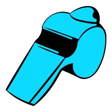 Blue whistle icon, icon cartoonのイラスト素材