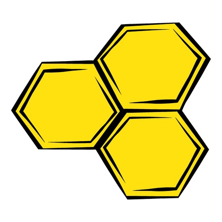 Honeycomb icon, icon cartoonのイラスト素材