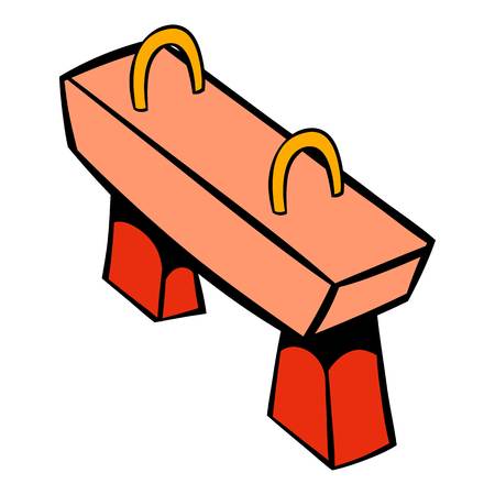 Pommel horse icon, icon cartoonのイラスト素材