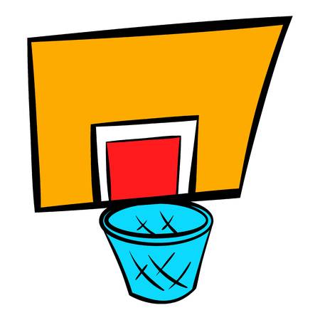 Basketball goal icon, icon cartoonのイラスト素材