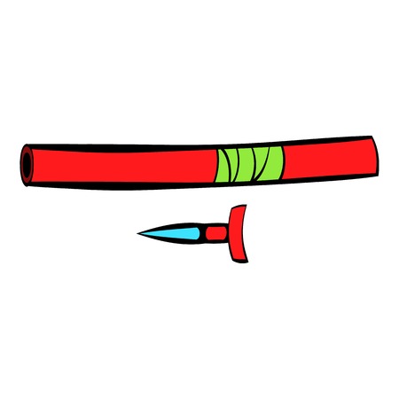 Ninja weapon icon, icon cartoonのイラスト素材