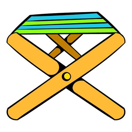 Folding chair icon, icon cartoonのイラスト素材