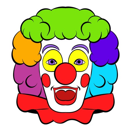 Clown icon, icon cartoonのイラスト素材