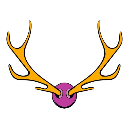 Deer head icon, icon cartoonのイラスト素材