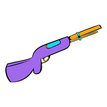 Hunting shotgun icon, icon cartoonのイラスト素材