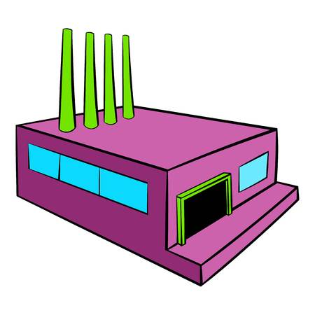 Factory building icon, icon cartoonのイラスト素材
