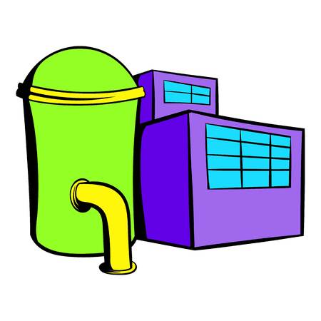 Plant industrial building icon, icon cartoonのイラスト素材