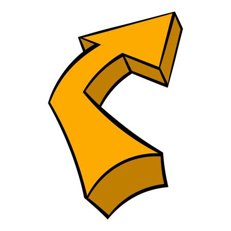 Broken yellow arrow icon, icon cartoonのイラスト素材