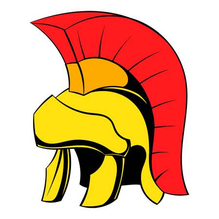 Roman legionary helmet icon cartoonのイラスト素材